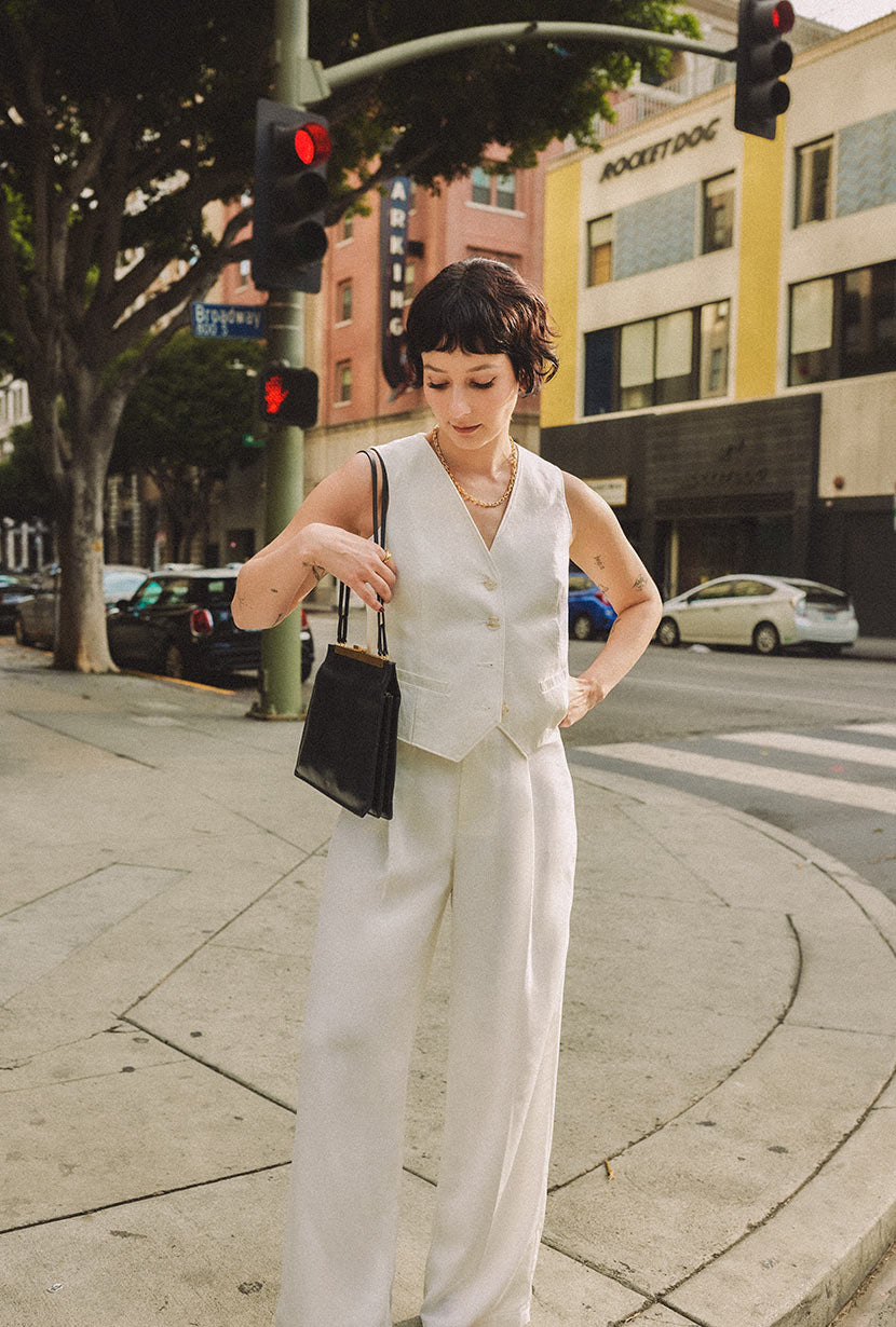 Petite Studio's Bridgett Vest in Ivory