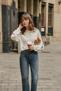 Petite Studio's Gracel Wool Hoodie in Ivory