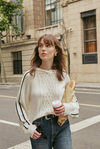 Petite Studio's Gracel Wool Hoodie in Ivory