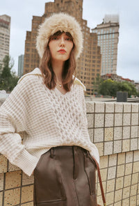 Petite Studio's Blanca Wool Sweater in Ivory