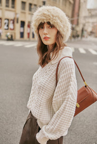 Petite Studio's Blanca Wool Sweater in Ivory