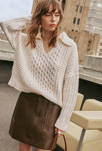 Petite Studio's Blanca Wool Sweater in Ivory
