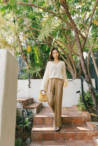 Petite Studio's Zerah Cotton Crochet Top in Cream