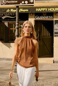 Petite Studio's Rue Halter Top in Bronze