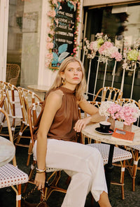 Petite Studio's Rue Halter Top in Bronze