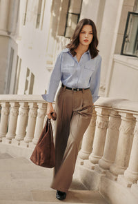 Petite Studio's Coleen Cotton Shirt in Blue