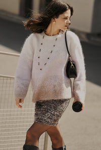 Petite Studio's Dale Mohair Sweater in Ombre Plum