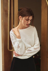 Petite Studio's Gilda Mohair Sweater in Ivory