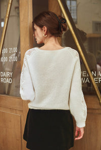 Petite Studio's Gilda Mohair Sweater in Ivory