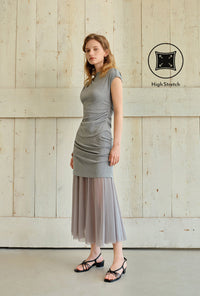 Petite Studio's Devito Jersey Cotton Top in Grey
