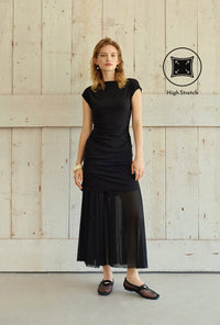 Petite Studio's Devito Jersey Cotton Top in Black