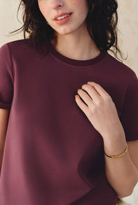 Petite Studio's Eunice Cotton T-shirt in Angora Red 
