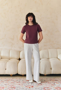 Petite Studio's Eunice Cotton T-shirt in Angora Red 
