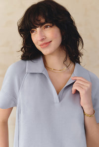 Petite Studio's Elowen Cotton Top in Serenity Blue