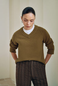 Petite Studio's Samuel Merino Wool Sweater in Mustard
