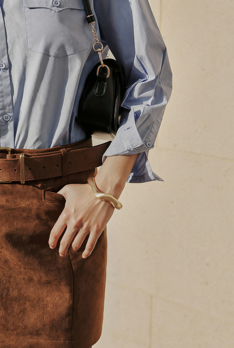 Petite Studio's Sculptural Gold Bracelet 