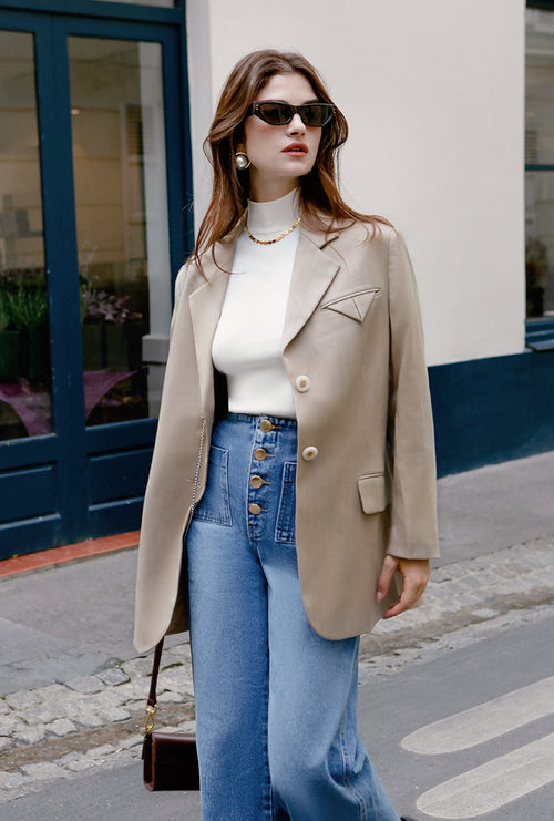 Petite Studio's Astoria Blazer in Camel