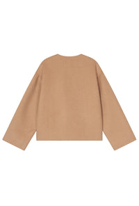 Petite Studio's Reversible Wool Jacket in Ivory & Camel