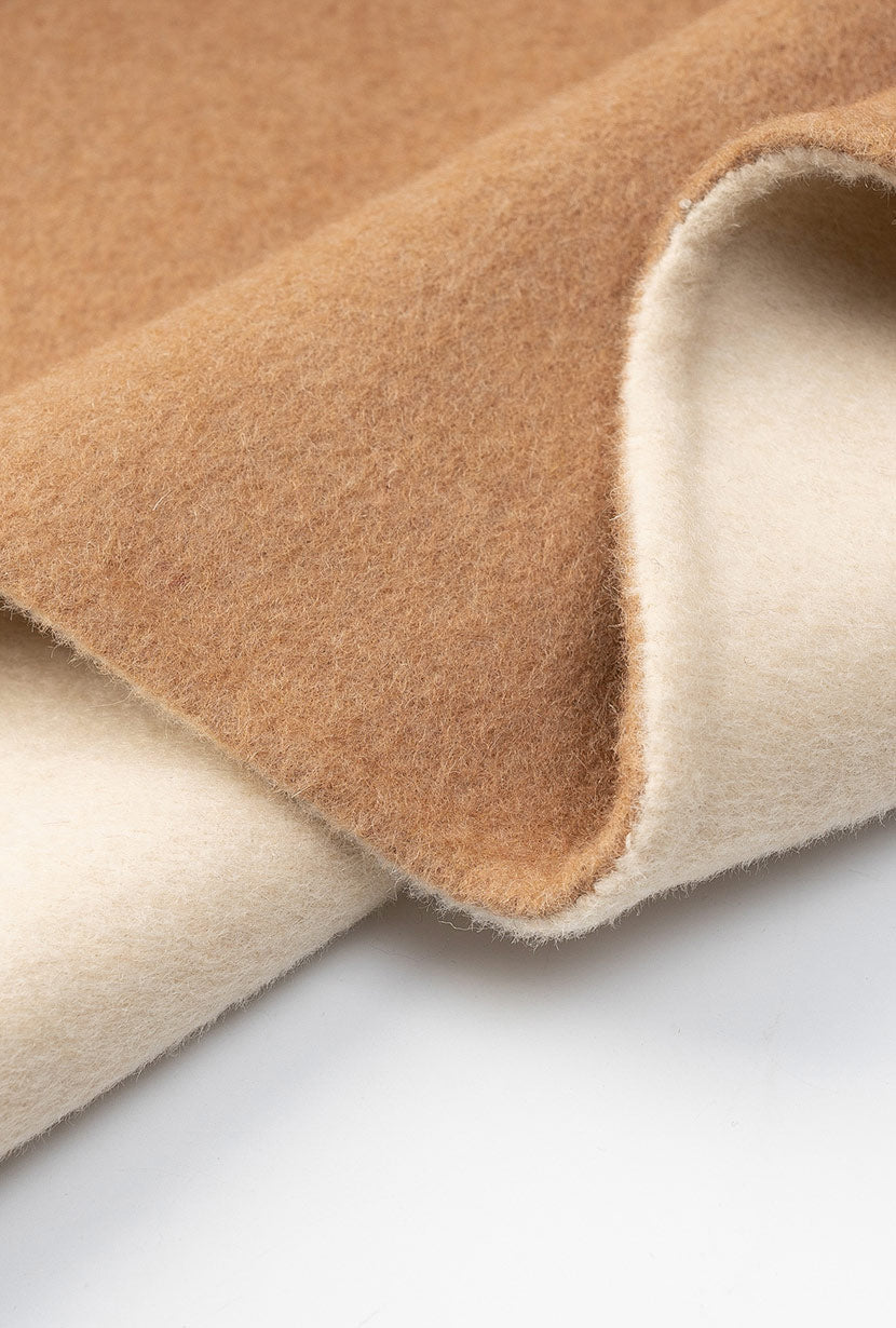 Petite Studio's Reversible Wool Jacket in Ivory & Camel