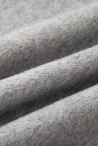 Petite Studio's Harriet Double-Breasted Wool Coat in Cloud Grey