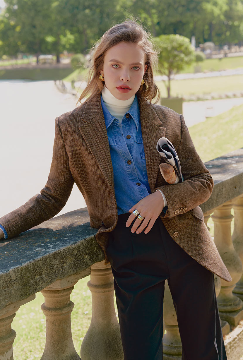 Petite Studio s Vito Wool Blazer in Walnut Women s Fashion