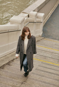 Petite Studio's Allister Wool Coat in Charcoal 