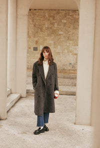 Petite Studio's Allister Wool Coat in Charcoal 