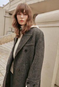 Petite Studio's Allister Wool Coat in Charcoal 