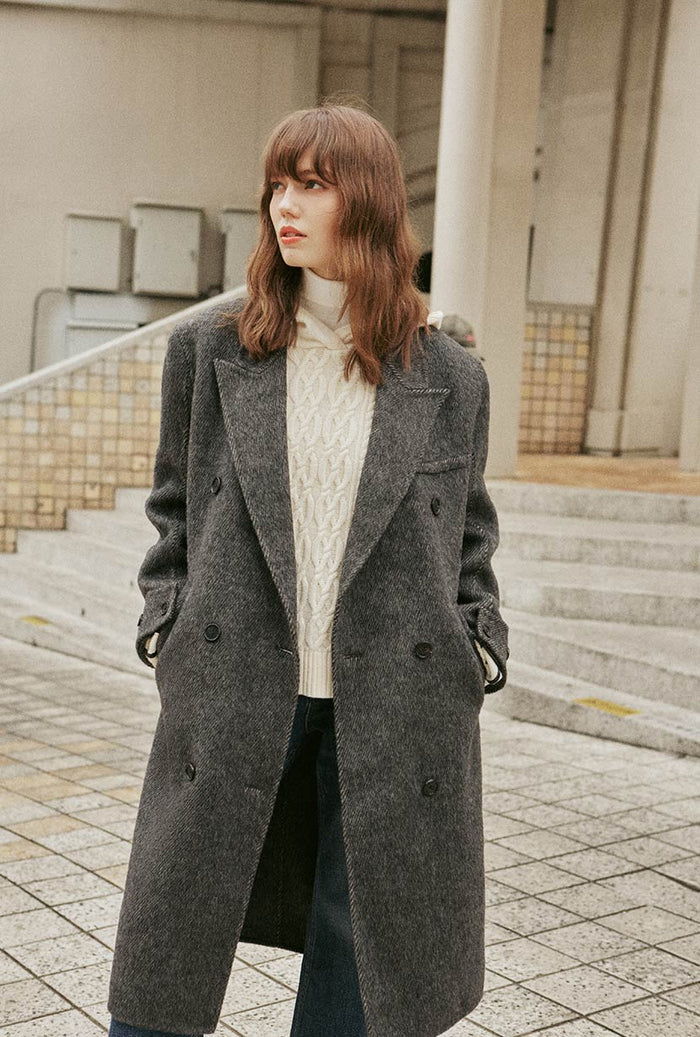 Petite Studio's Allister Wool Coat in Charcoal 