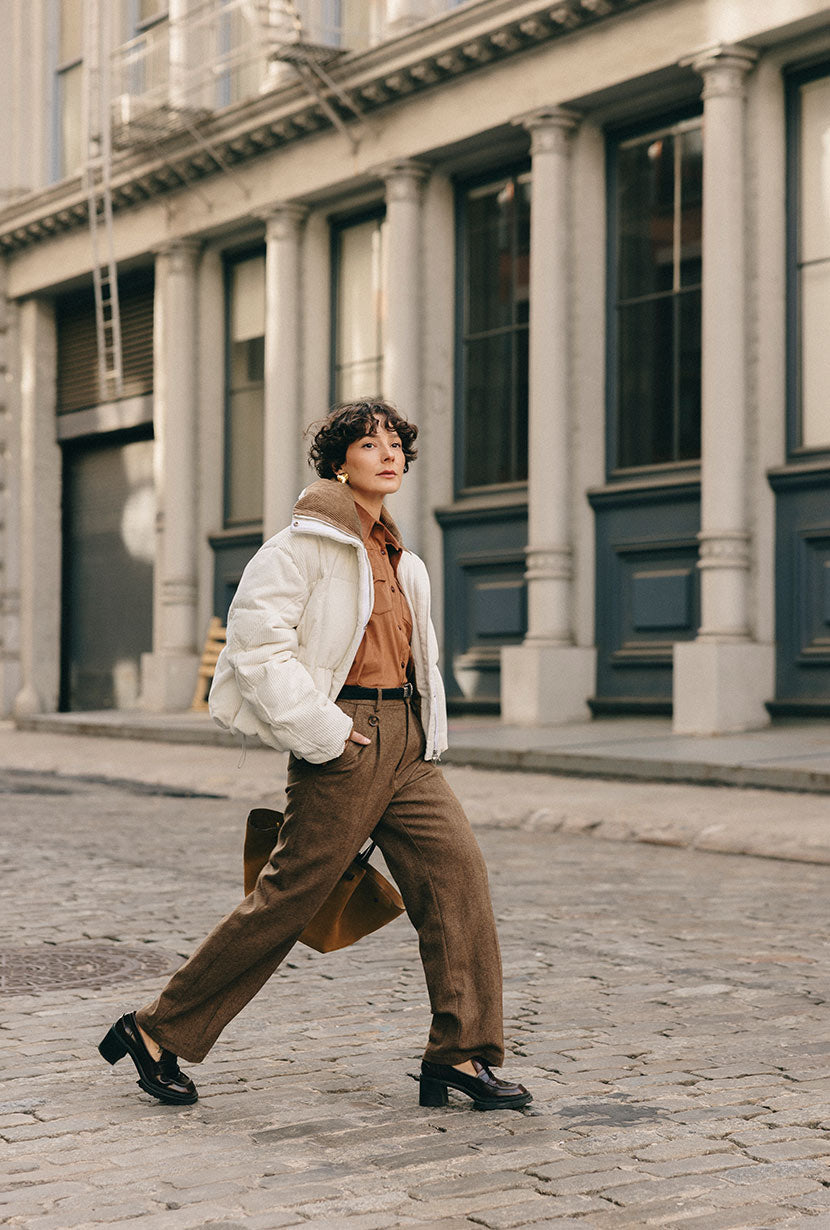 Petite Jacket | Trendy Petite Jackets | Petite Clothing for Women | Petite Fashion | Petite Studio | Carter Corduroy Down Jacket in Ivory, XXS / White Petite Jacket | Trendy Petite Jackets | Petite Clothing for Women | Petite Fashion | Petite Studio | Carter Corduroy Down Jacket in Ivory, XXS / White