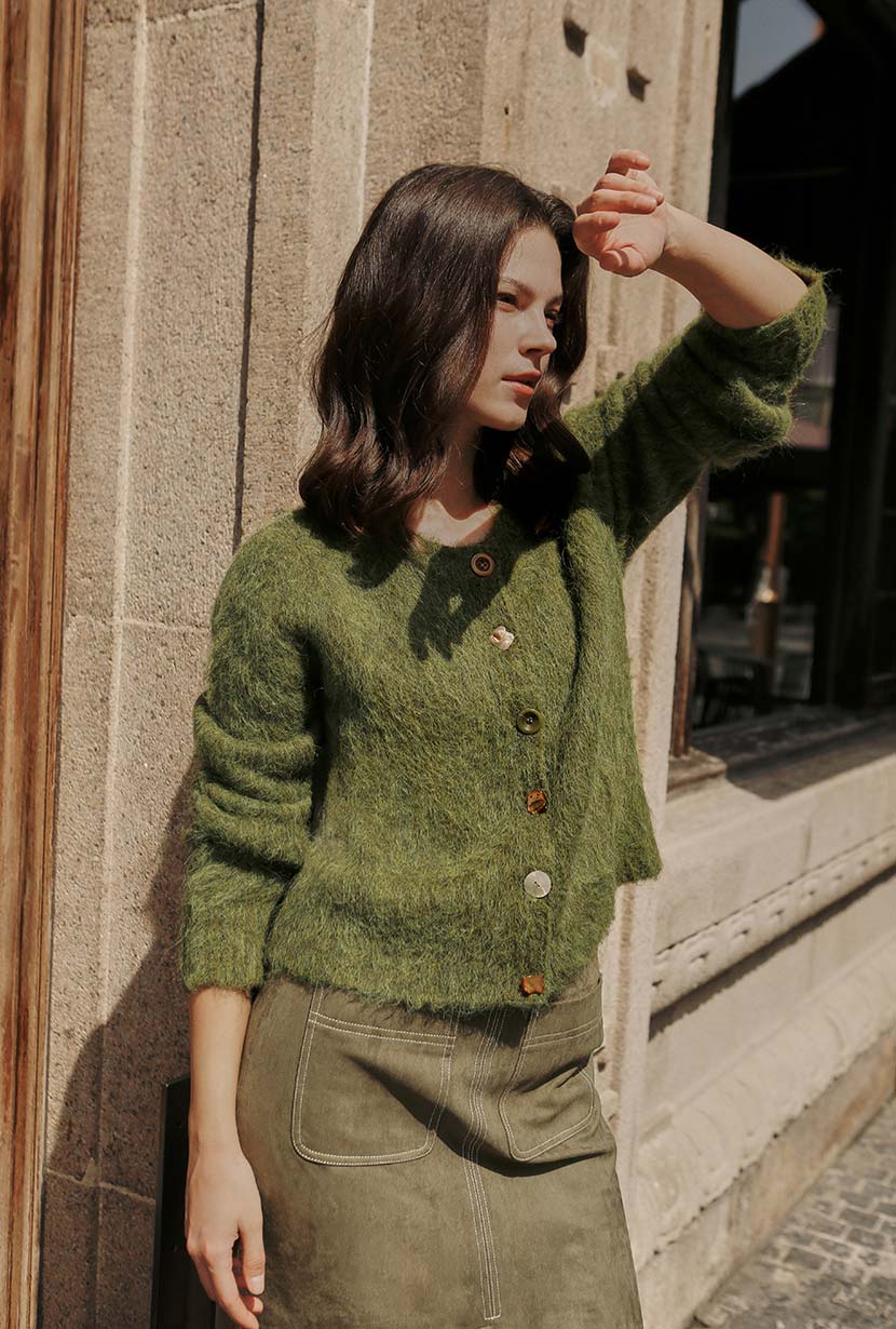 トップス TODAYFUL Brushed Knit Cardigan(OLIVE) TODAYFUL(トゥデイフル) / Life's online store（ライフズ） / Brushed