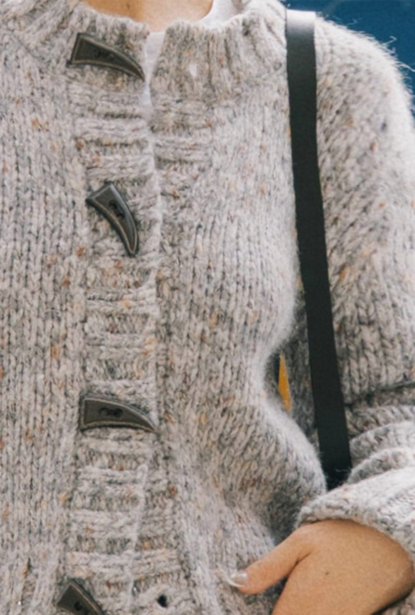 Petite Studio's Colt Wool Cardigan in Grey - Petite Clothing for Women Petite Studio's Colt Wool Cardigan in Grey - Petite Clothing for Women