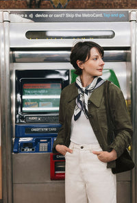 Petite Studio's Chiara Suede Jacket in Deep Olive 