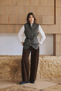 Petite Studio's Noah Wool Vest in Ash Brown