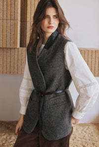 Petite Studio's Noah Wool Vest in Ash Brown