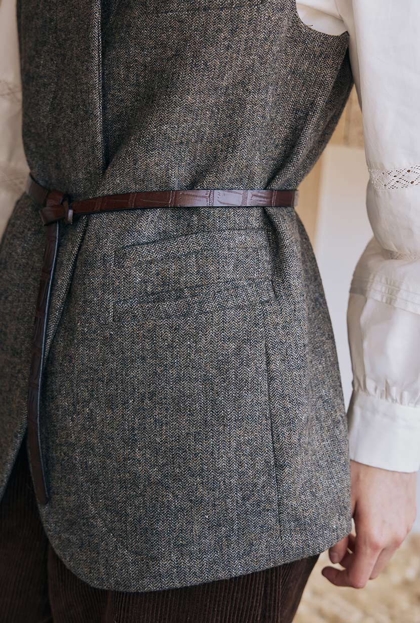 Petite Studio's Noah Wool Vest in Ash Brown