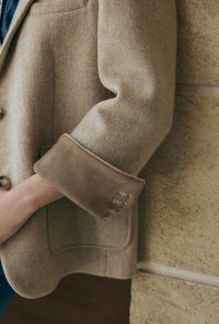 Petite Studio's Emilia Wool Blazer in Oatmeal