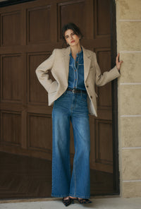 Petite Studio's Emilia Wool Blazer in Oatmeal