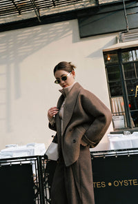 Petite Studio's Gabriene Wool Coat in Mocha