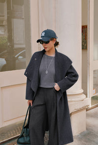 Petite Studio's Daniela Wool Coat in Charcoal 