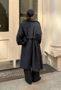 Petite Studio's Daniela Wool Coat in Charcoal 