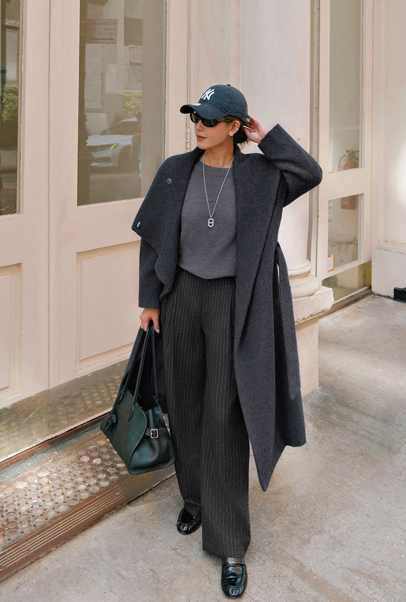 Petite Studio's Daniela Wool Coat in Charcoal 