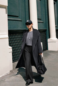 Petite Studio's Daniela Wool Coat in Charcoal 
