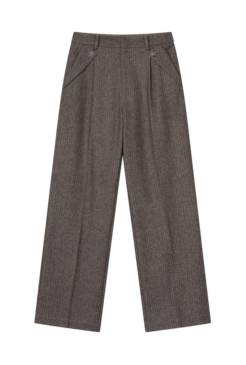 Petite Studio's Reign Wool Pants in Brownstone