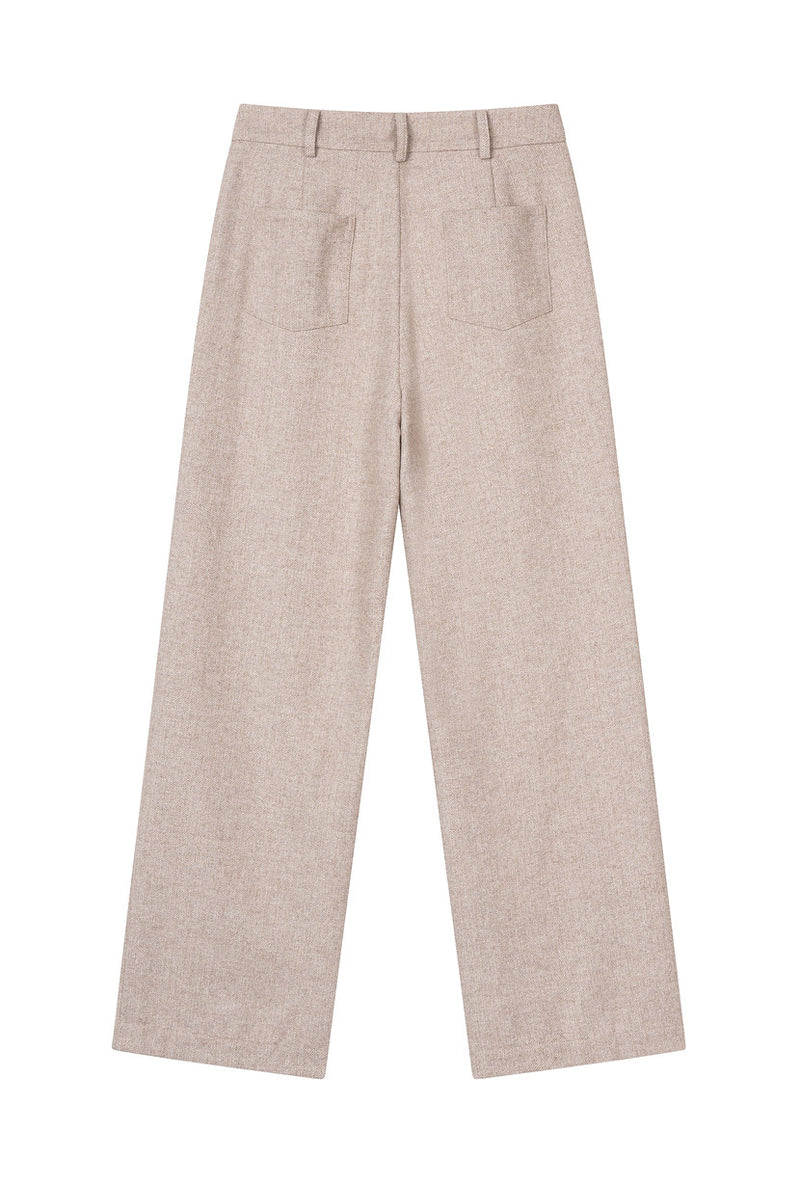 Petite Studio's Reign Wool Pants in Oatmeal