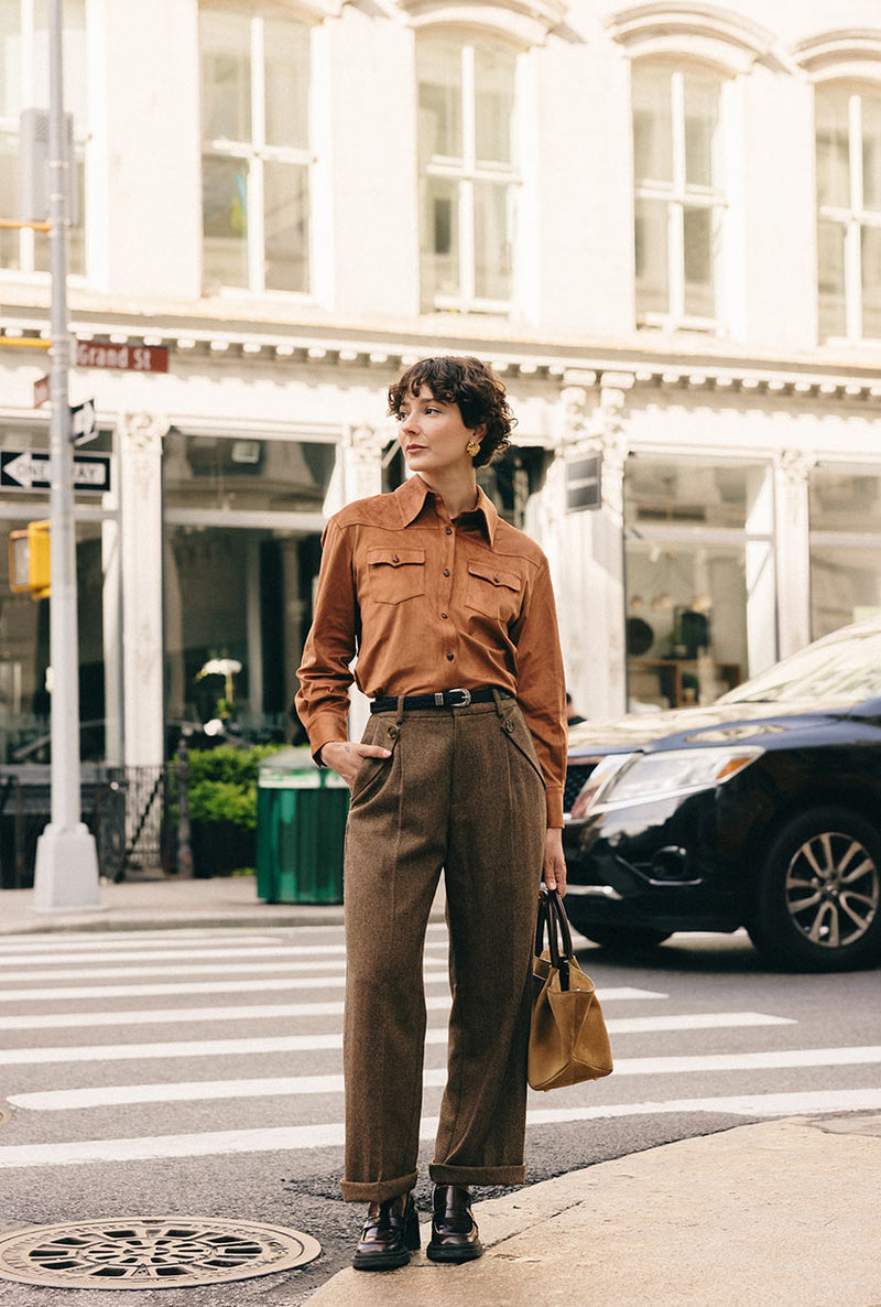 Petite Pants Brown | Petite Clothing for Women | Trendy Petite Shorts | Petite Studio