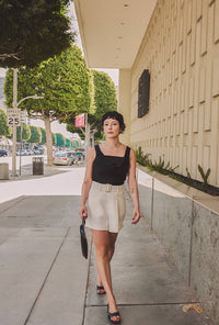 Petite Studio's Cooper Shorts in Ivory