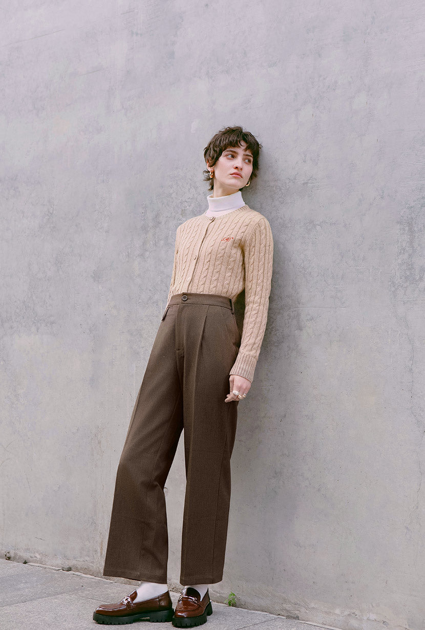 Petite Studio's Andre Pants in Brown - Petite Clothing for Women