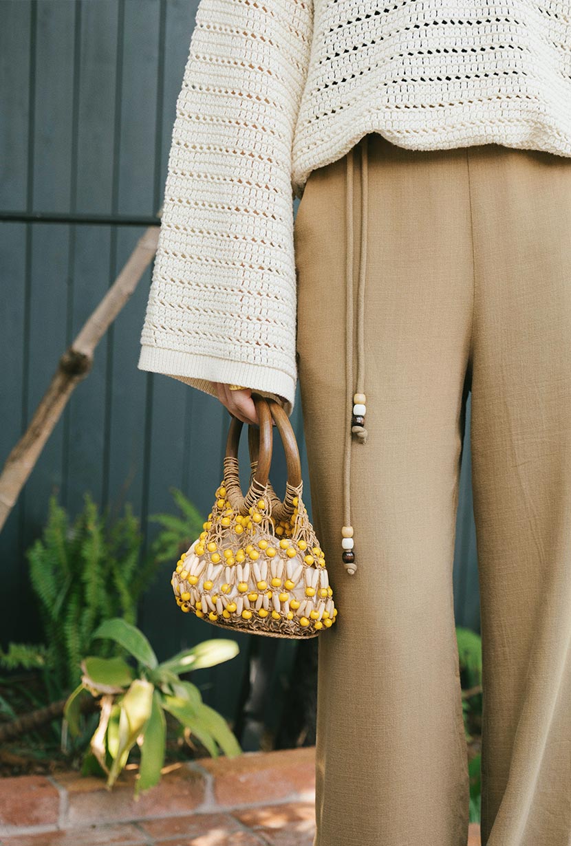 Petite Studio's Sandy Flare Pants in Camel 