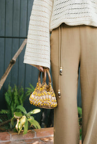 Petite Studio's Sandy Flare Pants in Camel 